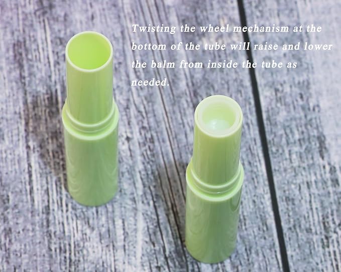 0.14oz Empty Flavored Lip Balm Container Tubes Plastic Homemade Moisturizing Lip Stick with Caps Bulk Fit for Women Adult DIY Making Supplies, 25 Count (Green)-BrightBean Baby