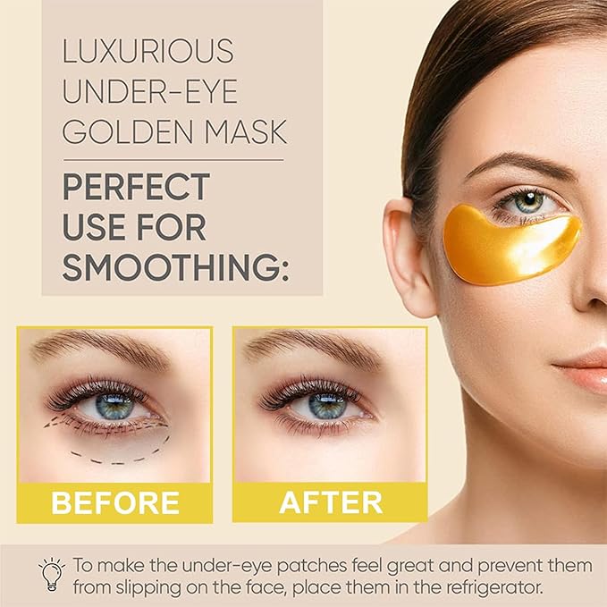 20 Pieces Lip Masks&24K Gold Gel Eye Masks,Crystal Collagen Under Eye Masks,Moisturizing Cherry Lip Patches Skin Care,Reducing Fine Lines & Dark Circle for Puffy Eyes,Birthday for Women-BrightBean Baby