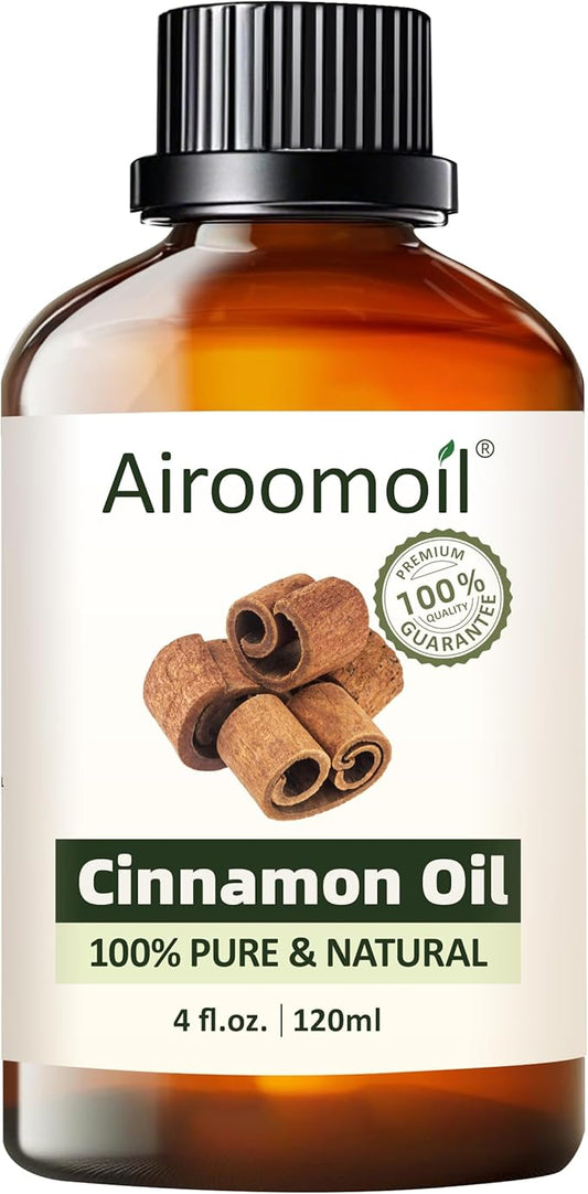 Pure Cinnamon Essential Oil, 100% Pure Natural Cinnamon Essential Oil, Premium Grade Essential Oils for Diffusers for Home, Skin, Care Massage, Soap Making, Aromatherapy, 4 Fl Oz | 120ml-BrightBean Baby