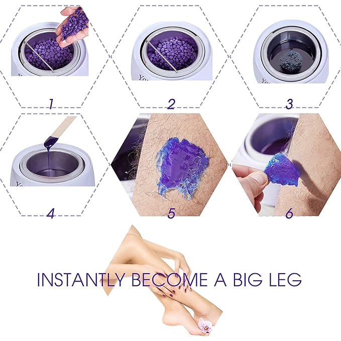 Hard Wax Beads for Hair Removal, Wax Beans for Sensitive Skin, 10 Oz/bag (Lavander), Ideal for Brazilian Waxing, Pearl Wax for Eyebrow, Bikini, Legs At Home-BrightBean Baby