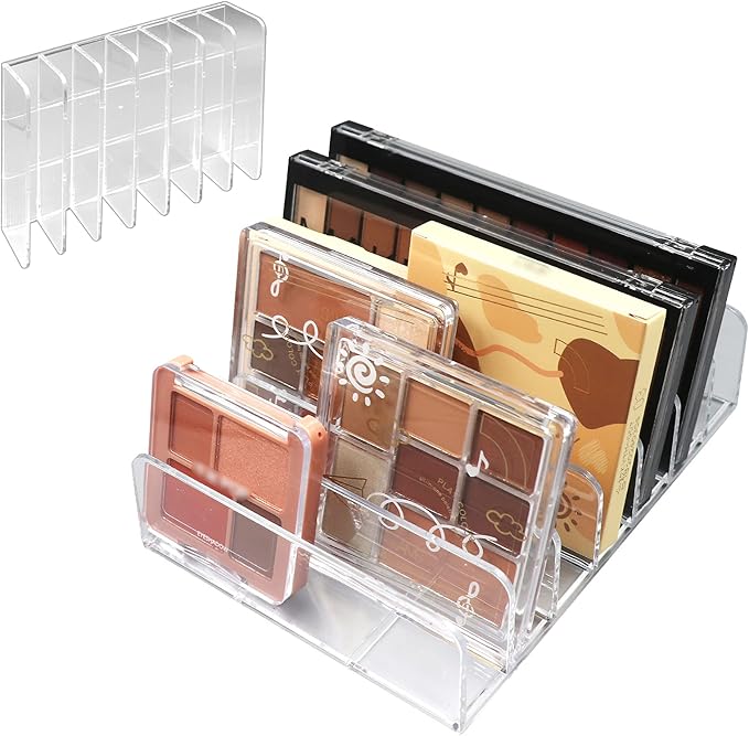 Makeup Organizer, Compact Makeup Palette Organize, for Bathroom Countertops, Vanities, Cabinets, Sleek Modern Cosmetics Storage Solution for - Eyeshadow Palettes, Contour Kits, Blush-BrightBean Baby