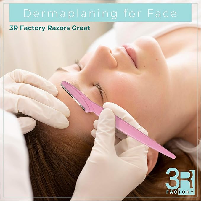 Womens Peach Fuzz Shaver - 3R Factory Ladies Razors for Facial Hair, Face Shaving Razor, Lady Razors for Women Fine Hairs, Eyebrow, Facial & Neck. Come with Safety Cover (Packs of 6)-BrightBean Baby