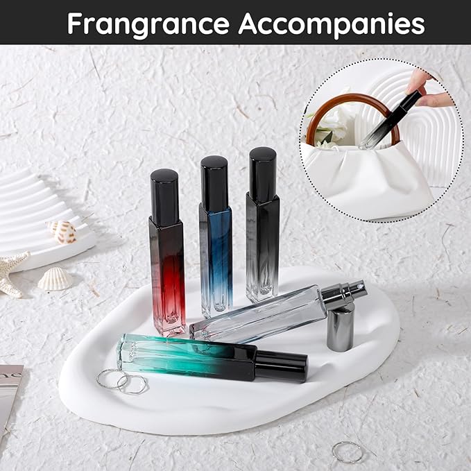 Segbeauty 0.34oz Refillable Glass Perfume Bottle,10 Pack of 10ml Perfume Container For Travel, Empty Atomizer Sprayer for Cologne Dispenser, Travel Sample Bottles Cologne Making Kit with Refill Tool-BrightBean Baby