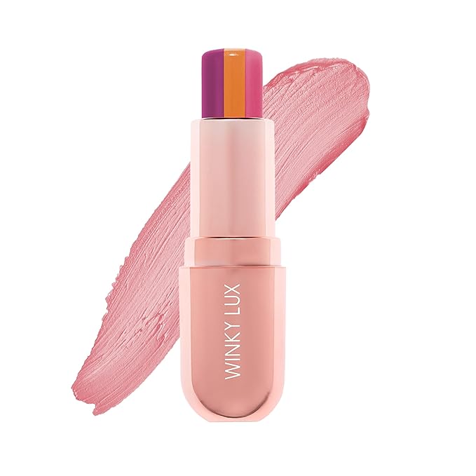 Winky Lux Sorbet Tri-Color Tinted Lip Balm – Hydrating Lip Balm, Sheer Pink Tint, Nourishing Lip Care with Jojoba Oil & Vitamin E, Moisturizes & Softens Dry Lips, Buttery Soft with Pink Coconut Scent-BrightBean Baby