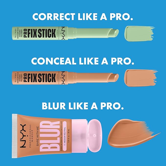 NYX PROFESSIONAL MAKEUP Pro Fix Stick Correcting Concealer, Buildable Medium Coverage Concealer Stick - Light-BrightBean Baby