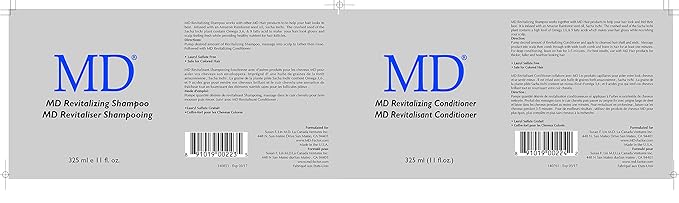 MD Revitalizing Shampoo for Men & Women – Sulphate-Free Hair Thinning Shampoo with Aloe Vera, Chamomile – Hair Loss, Regrowth Anti Thinning Shampoo for All Hair Types-BrightBean Baby