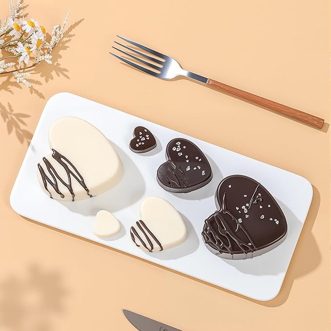 1 Inch Mini Heart Shaped Silicone Molds for Chocolate, Candy, Gummy, Soap (Set of 2, Pink)