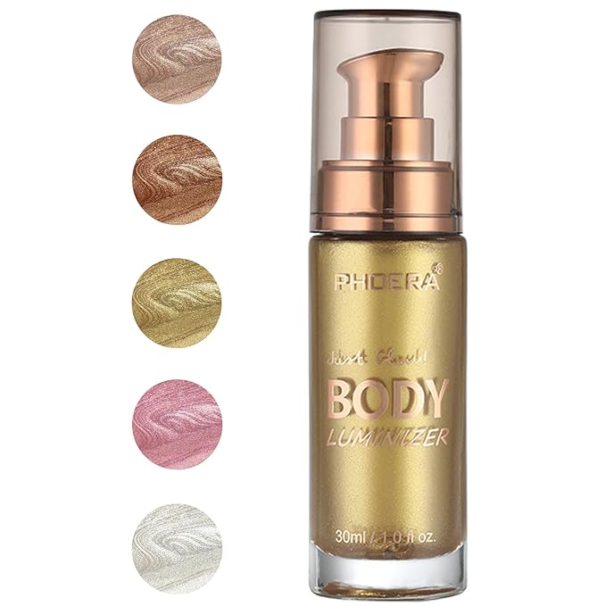 PHOERA Body Luminizer Highlighter, Waterproof Moisturizing and Glow For Face & Body, Face Body Glow Illuminator (102 Metallic Gold)-BrightBean Baby