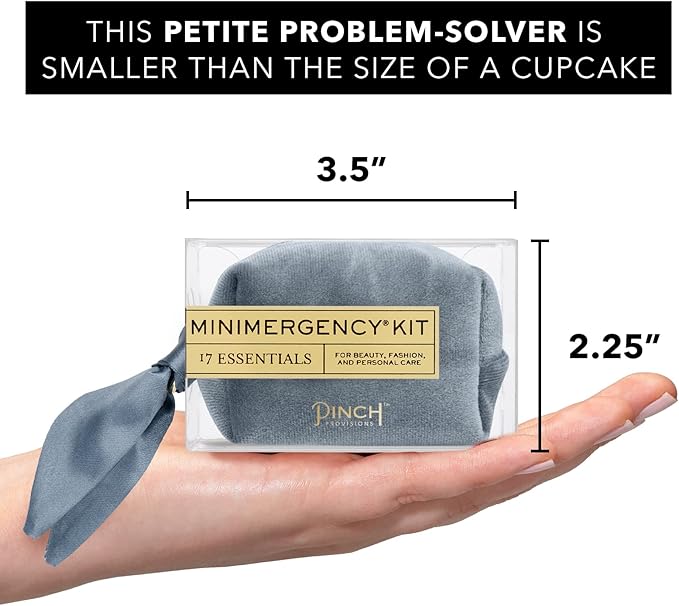 Pinch Provisions Velvet Minimergency Kit, for Her, Includes 17 Must-Have Emergency Essential Items, Compact, Multi-Functional Pouch, Gift for Parties and Birthdays-BrightBean Baby