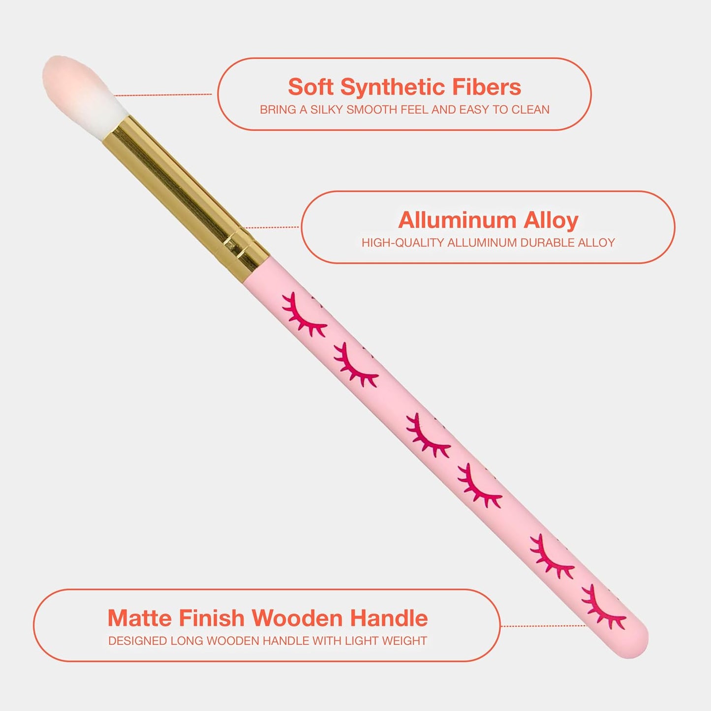 CURACORO Lash Shampoo Brushes Set, Eyelash Cleansing Brush For Cleansing Eyelash Extension, Soft and Comfortable Facial Makeup Remover Tools (Pink, Pack of 10)-BrightBean Baby