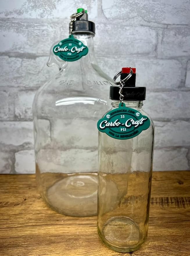 Kombucha.com Carbo-Caps: The Swingtop Slayer and Ultimate Carbonation System for Craft Beer & Kombucha Home Brewing. Viva La Revolución! (65 psi (High Carbonation), 12 Carbo-Caps + PRVs)