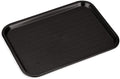Carlisle FoodService Products Cafe Fast Food Cafeteria Tray with Patterned Surface for Cafeterias, Fast Food, And Dining Room, Plastic, 17.87 X 14 X 0.98 Inches, Black, (Pack of 12)