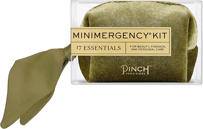 Pinch Provisions Velvet Minimergency Kit, for Her, Includes 17 Must-Have Emergency Essential Items, Compact, Multi-Functional Pouch, Gift for Parties and Birthdays-BrightBean Baby