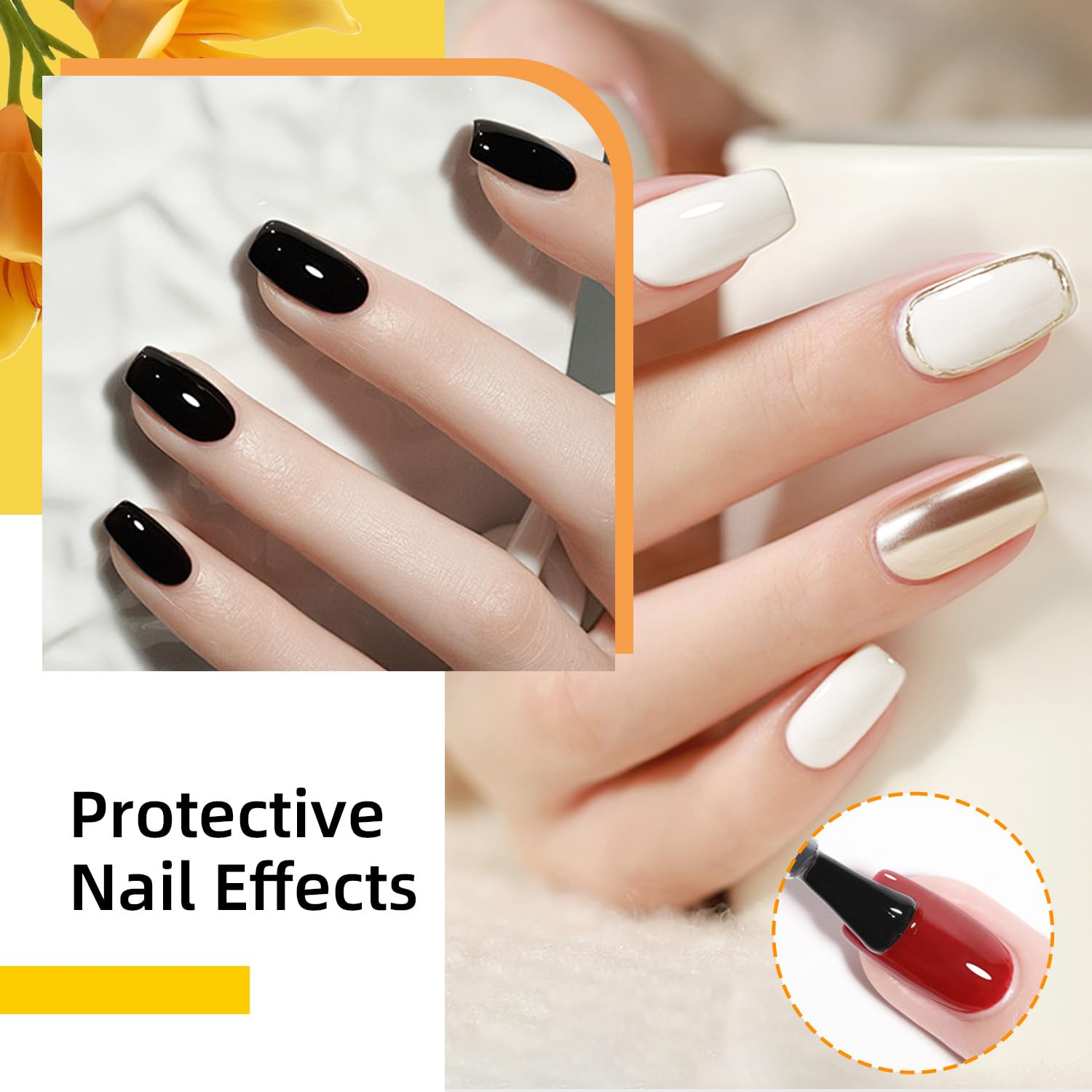 JODSONE 18ml Top Coat Gel Polish No Wipe High Gloss Shine Finish Long Lasting Gel Nail Polish Professional Manicure for Home DIY and Nail Salon-BrightBean Baby