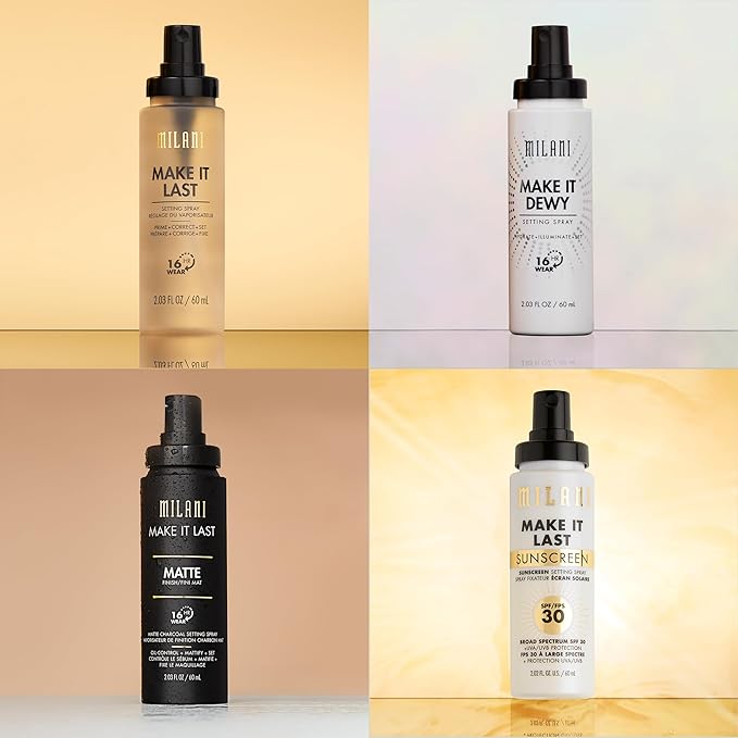 Milani Make It Last Sunscreen - Sunscreen Setting Spray with SPF 30 - Makeup Primer and Setting Spray with SPF30 Sunscreen, Long Lasting Makeup Finishing Spray - 2 Pack-BrightBean Baby