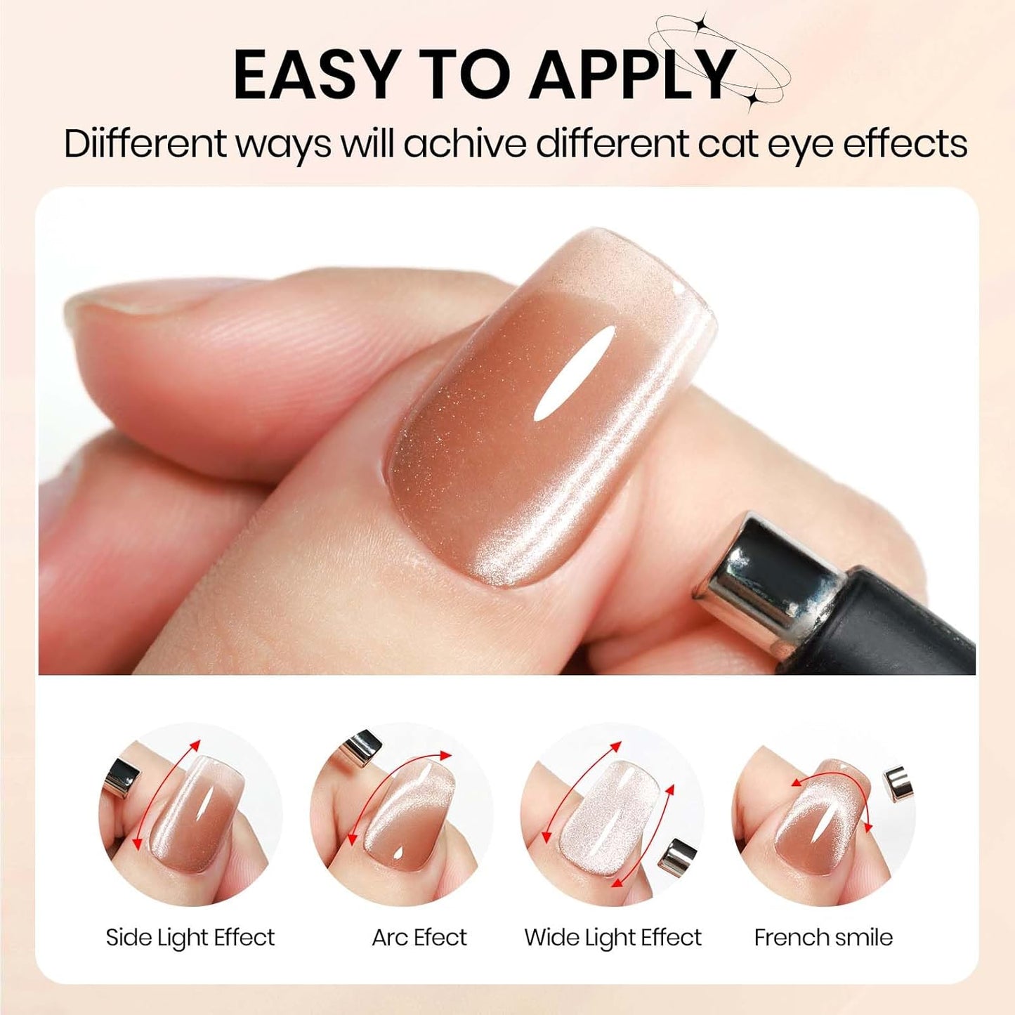 10ml Cat Eye Gel Nail Polish with Magnetic Nail Polish Gel for Home Manicure Nails DIY-BrightBean Baby