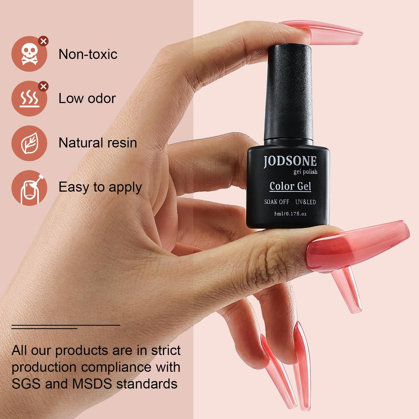 JODSONE 36 Pieces Easy to Apply Gel Nail Polish Kit with U V Light Base Coat Top Matte Glitter Gel Polish for Salon and Home Use-BrightBean Baby