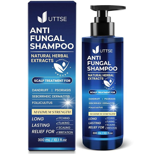 Anti-Fungal Shampoo for Scalp Psoriasis: Dandruff Shampoo for Folliculitis and Seborrheic Dermatitis - Relieves Itchy & Dry Scalp - 300 mL / 10.1 fl.oz-BrightBean Baby