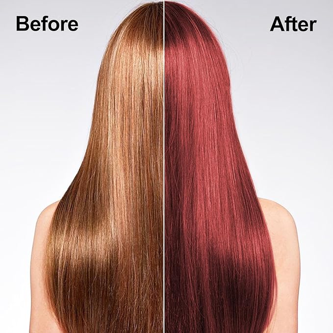 Wine Red Hair Dye for Men and Women, Hair Color Shampoo For Home Use, 16.9 Fl Oz Shampoo Para Canas (Wine Red)-BrightBean Baby