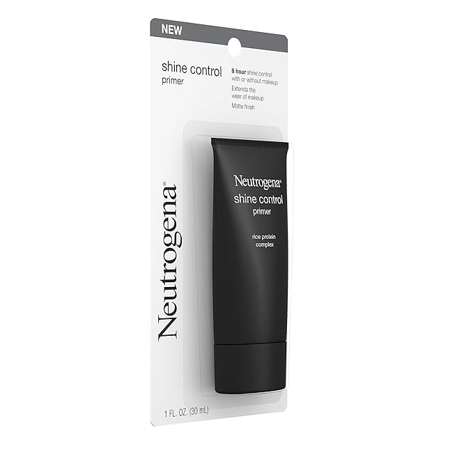 Neutrogena Shine Control Mattifying Liquid Face Primer for Oily Skin, Lightweight, Non-Comedogenic and Non-Greasy Pore and Makeup Primer with Oil-Absorbing Rice Protein, 1 fl. oz (Pack of 2)-BrightBean Baby