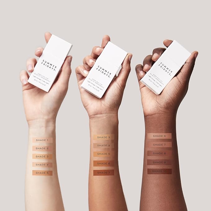 Summer Fridays Sheer Skin Tint - Skin Tint with Hyaluronic Acid - Helps Diminish Uneven Skin Tone - Sheer to Light Coverage - Shade 1 - Fair with Neutral Peach Undertones (1 Fl Oz)-BrightBean Baby