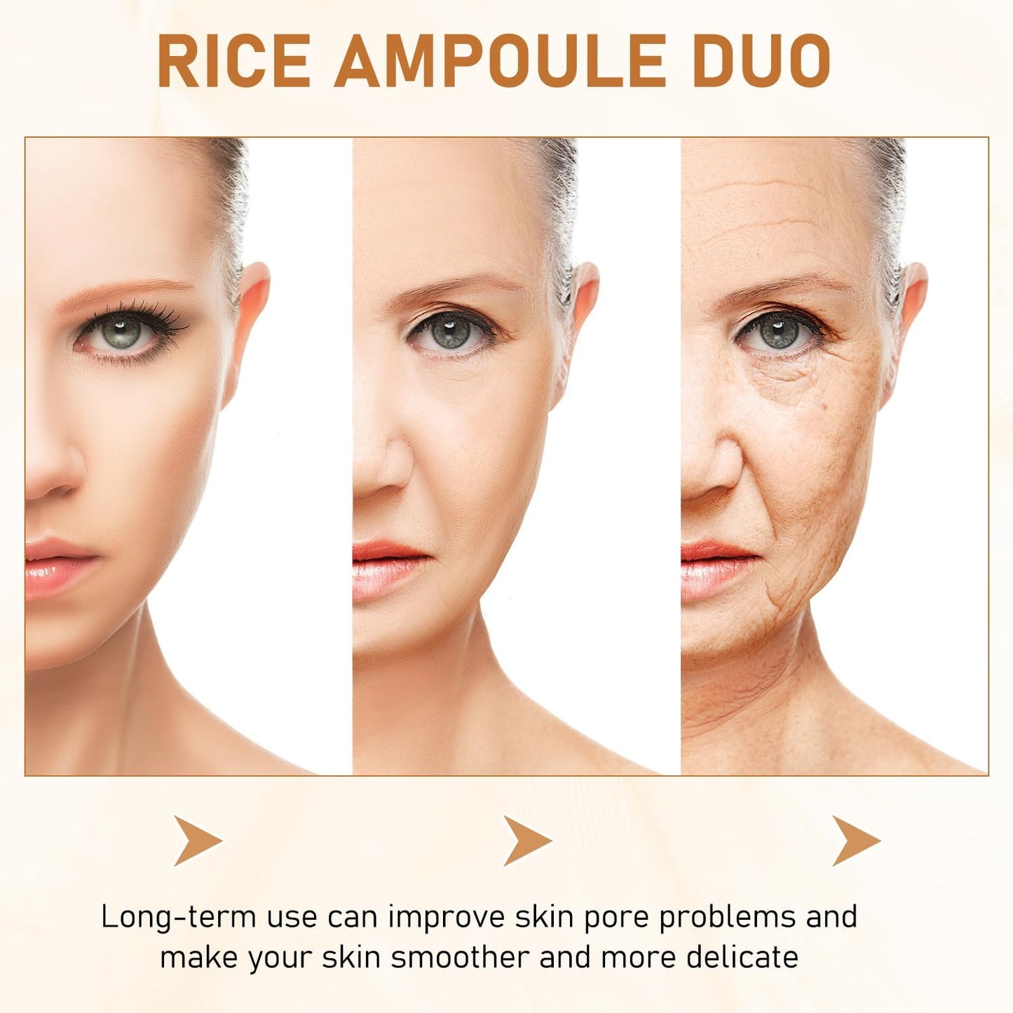 Rice Exfoliant Ampoule Duo, Black and White Face Peeling Solution, Moisturizing Pore Minimizer, 2-Pack, 100ml-BrightBean Baby