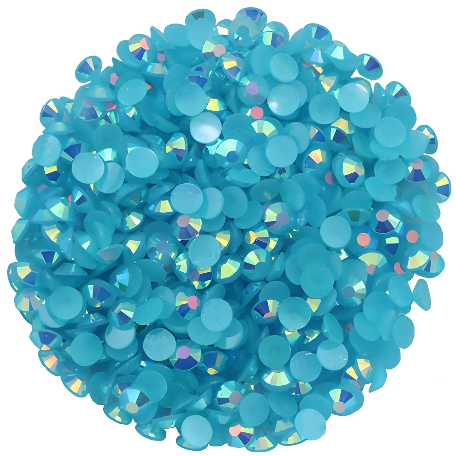 4500 Pcs SS12 3mm AB Flatback Rhinestones for Nails Art Crafts Glitter Round Shine Gems Crystals DIY Clothes Shoes （Peacock Blue AB）-BrightBean Baby