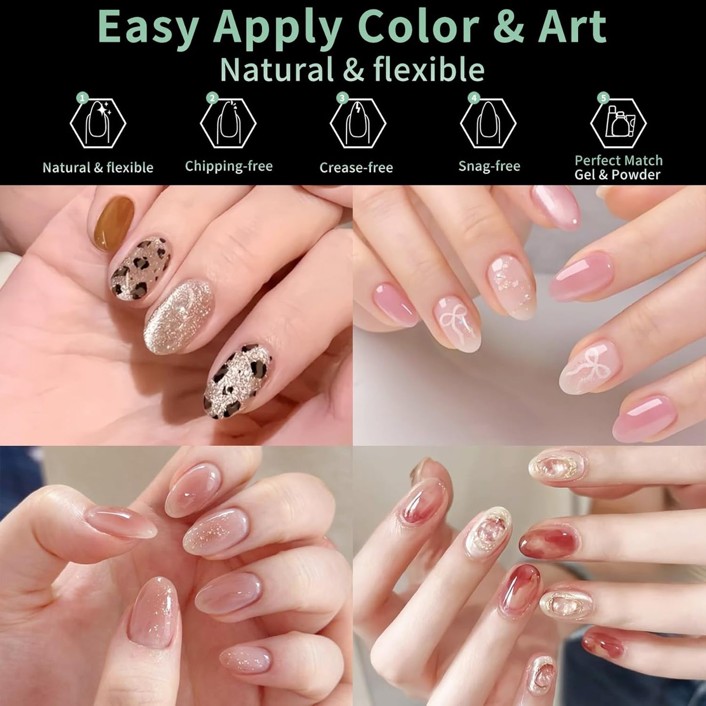 Short Round Oval Nail Tips, 216pcs Acrylic Soft Fake Nails Gel Nail Tips, Full Cover Pre-Shaped Matte Clear Press on Nails for Extension, Diy at Home Manicure 12 Sizes-BrightBean Baby