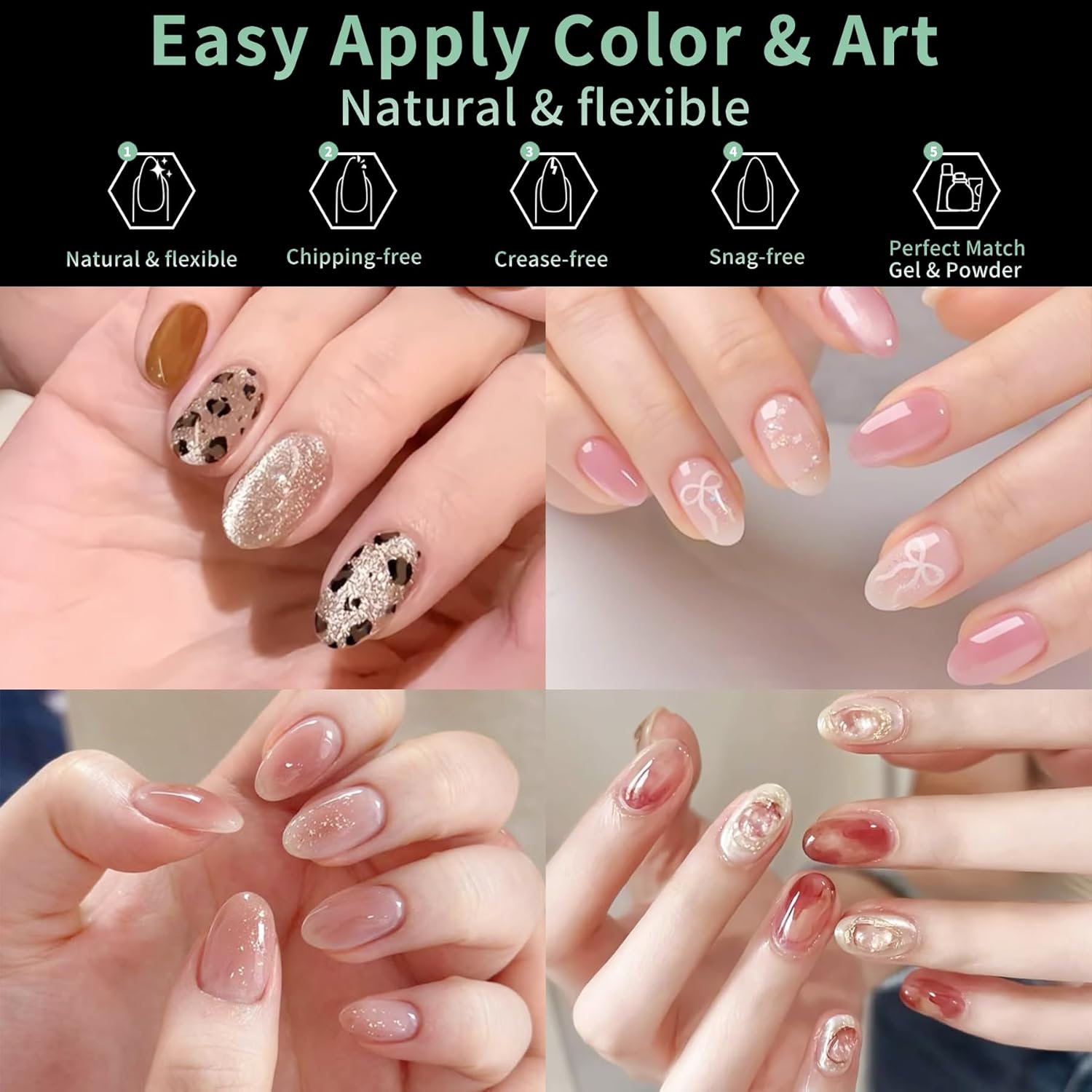 Short Round Oval Nail Tips, 216pcs Acrylic Soft Fake Nails Gel Nail Tips, Full Cover Pre-Shaped Matte Clear Press on Nails for Extension, Diy at Home Manicure 12 Sizes-BrightBean Baby