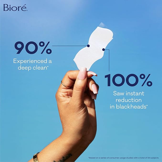 Bioré Original Blackhead Remover Strips, Deep Cleansing Nose Strips With Instant Pore Unclogging, Features C-Bond Technology, Oil-Free, Non-Comedogenic Use, 14 Count-BrightBean Baby