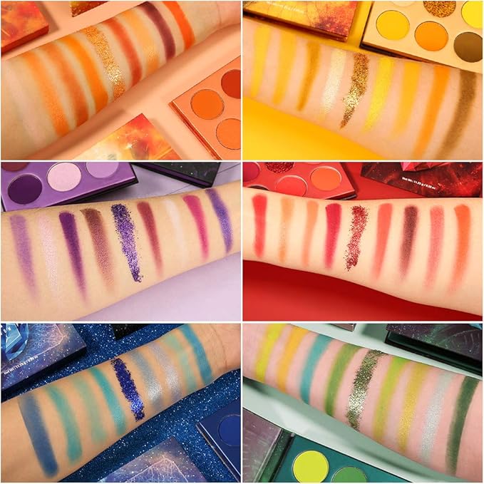 docolor Eyeshadow Palette 54Colors Gemstone Eye Shadow Palette Highly Pigmented Mattes Glitter Shimmers Smokey Cream Powder Blendable Long Lasting Waterproof Colorful Professional Makeup Palette-BrightBean Baby