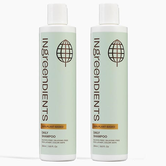 Non Toxic Vegan Shampoo with Organic Ingredients, Apple Cider Vinegar & Tea Tree Oil - Sulfate Free, Color Safe, Paraben Free, Gluten Free, Cruelty Free, pH Balanced (2-Pack)-BrightBean Baby