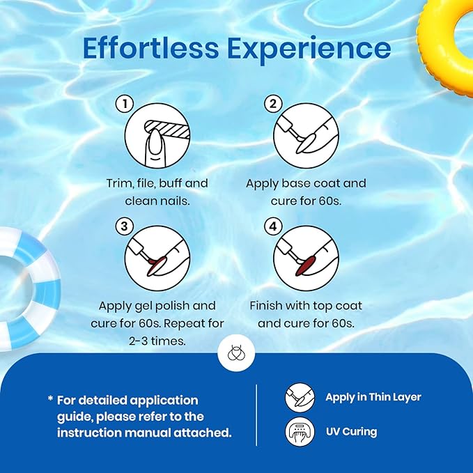 Beetles Gel Nail Polish Set, 6 Colors Bright Rainbow Nail Art Orange Blue Pink Green Neon Gel Polish Kit Soak Off UV Gel DIY Nail Art for Women Pool Party Holiday Manicure-BrightBean Baby