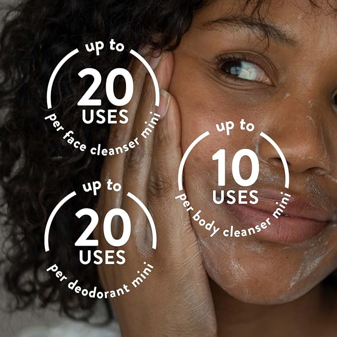 Ethique Unscented Gift Set- Face Cleanser, Body Cleanser & Deodorant, Gifts for women - Plastic-Free, Vegan, Cruelty-Free, Eco-Friendly, 3 Travel Bars, 1.59 oz (Pack of 1)-BrightBean Baby