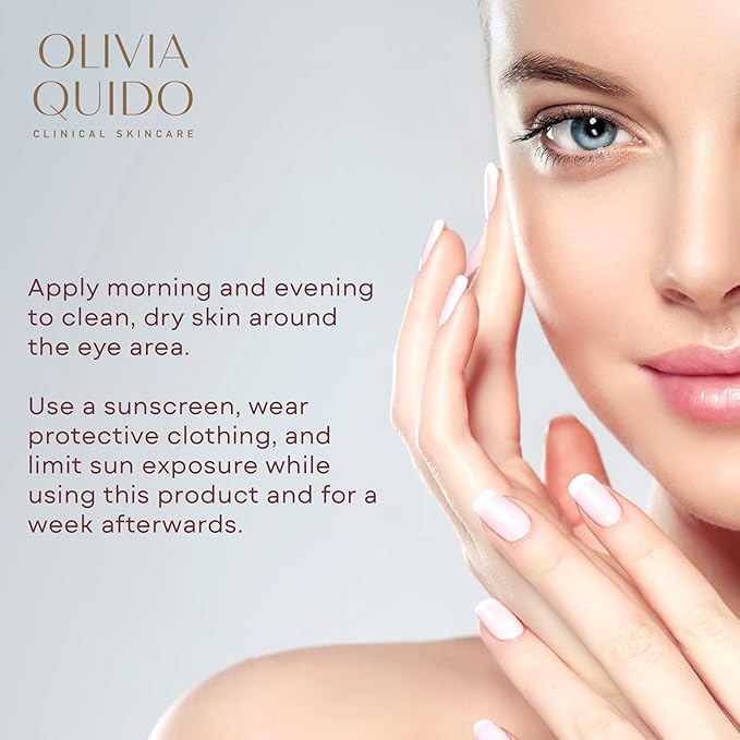 OLIVIA QUIDO Clinical Skin Care Wrinkle Blur (0.46 oz) | Eye Cream For Dark Circles and Puffiness | Anti-Aging Under Eye Cream | Hydrating, Brightening, and Dark Circles Under Eye Treatment for Women-BrightBean Baby