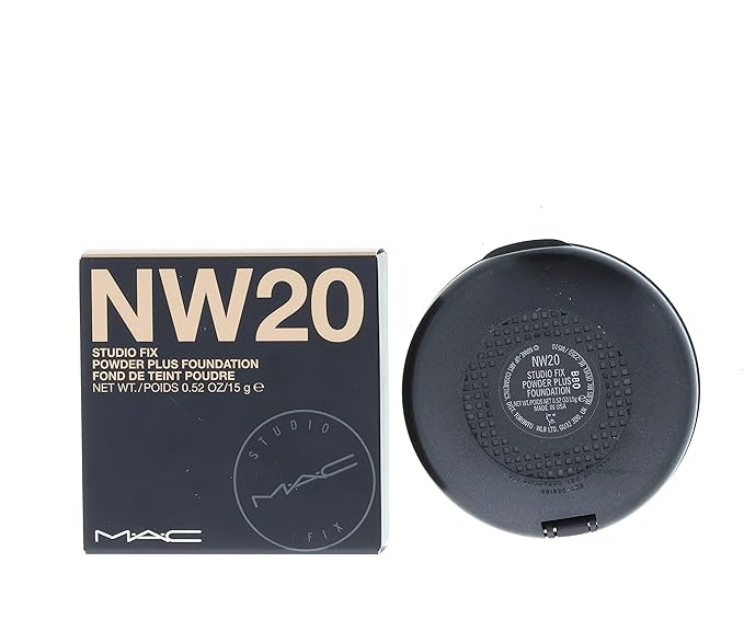 MAC Studio Fix Powder Plus Foundation NW20 - ROSY BEIGE WITH ROSY UNDERTONE FOR LIGHT SKIN (NEUTRAL-WARM) 15 g / 0.52 oz-BrightBean Baby
