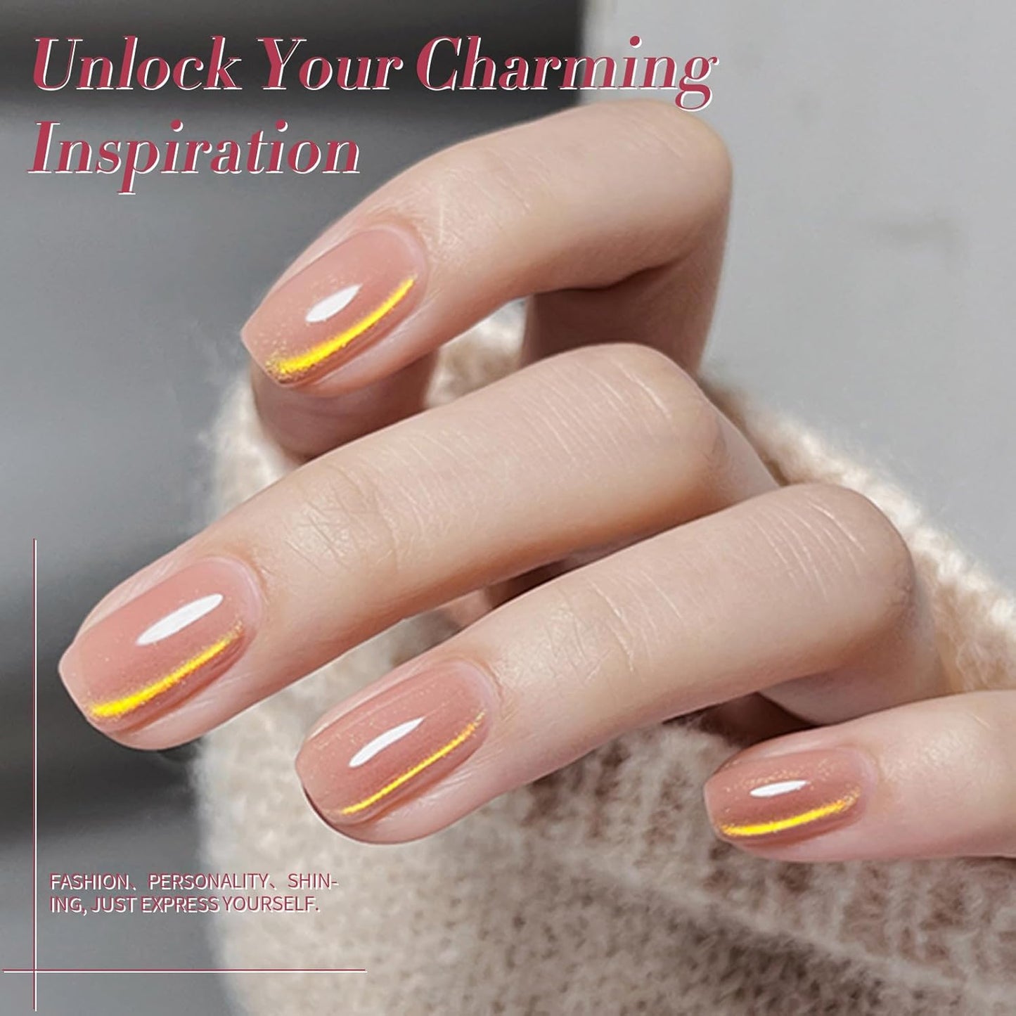 Born Pretty Cat Magnetic Eye Gel Nail Polish Rainbow Aurora Cat Magnetic Gel Polish Firefly Red Gold Cat Magnetic Eye Gel Manicure Nail Art DIY 15ml-BrightBean Baby