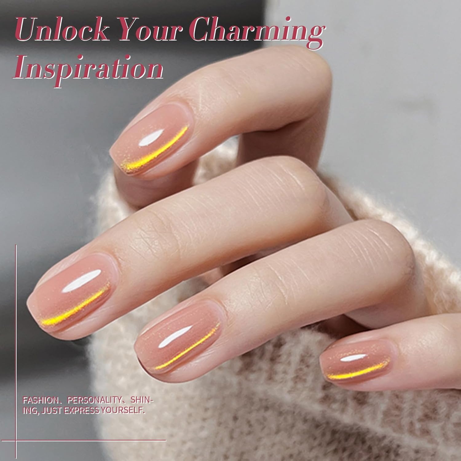 Born Pretty Cat Magnetic Eye Gel Nail Polish Rainbow Aurora Cat Magnetic Gel Polish Firefly Red Gold Cat Magnetic Eye Gel Manicure Nail Art DIY 15ml-BrightBean Baby