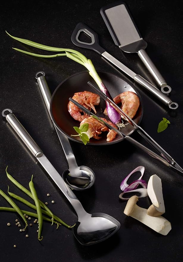 Rosle 12986 Stainless Steel Fine Tipped with Silicone Needle-Nose Pliers Cooking Tongs