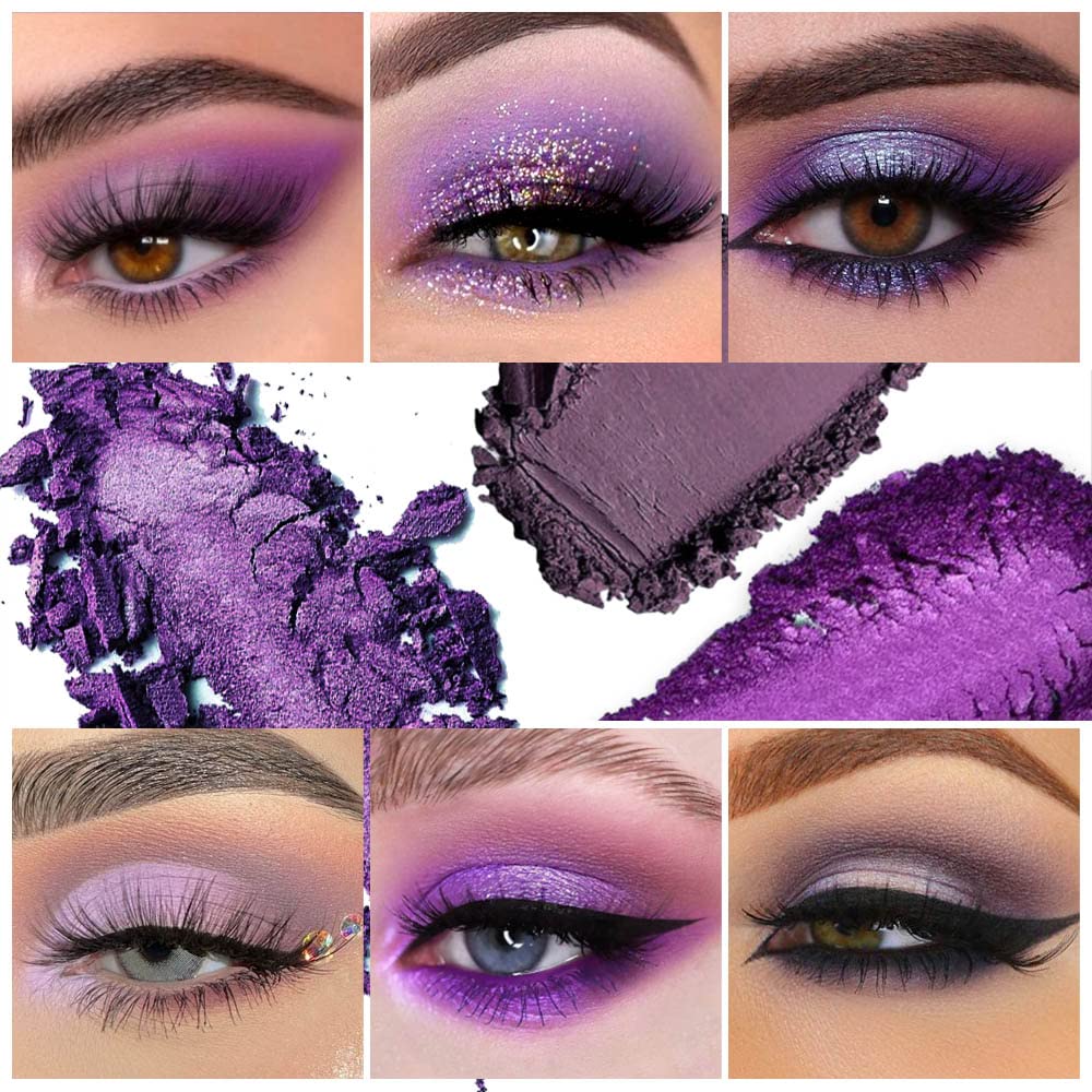 Waterproof 9-Color Shimmer & Matte Eyeshadow Palette – Long-Wearing, Highly Pigmented Glitter Powder with Matt Pink & Shiny Purple Shades.paleta de sombras-BrightBean Baby