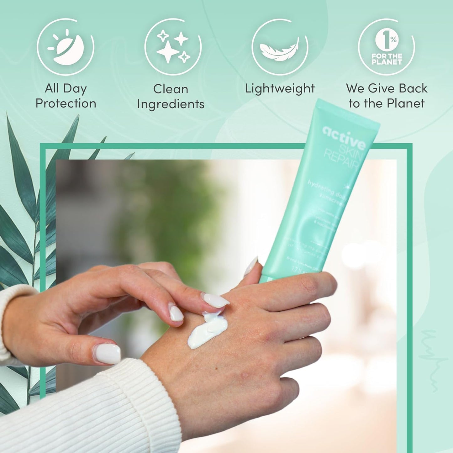 Active Skin Repair SPF 50 Hydrating Daily Sunscreen and Face Moisturizer, Non-Nano Zinc, Non-Toxic Broad Spectrum Protection Hydrating Mineral Facial Sunscreen, 1.7 fl. oz.-BrightBean Baby