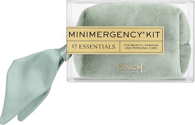 Pinch Provisions Velvet Minimergency Kit, for Her, Includes 17 Must-Have Emergency Essential Items, Compact, Multi-Functional Pouch, Gift for Parties and Birthdays-BrightBean Baby