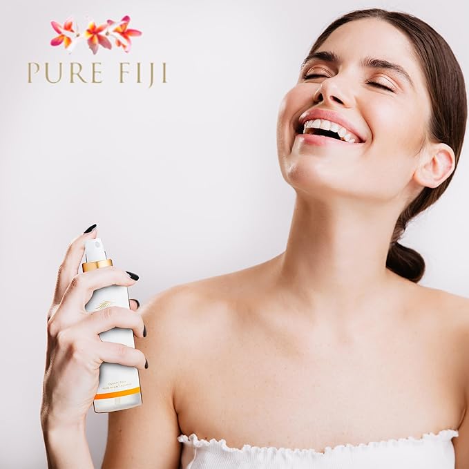 Pure Fiji Face Toner Mist with Vitamin C for Brightening & Refreshing Antioxidant Face Mist Hydrating Spray Helps Even Skin, Smooths Fine Lines and Wrinkles (4.4oz/130ml)-BrightBean Baby