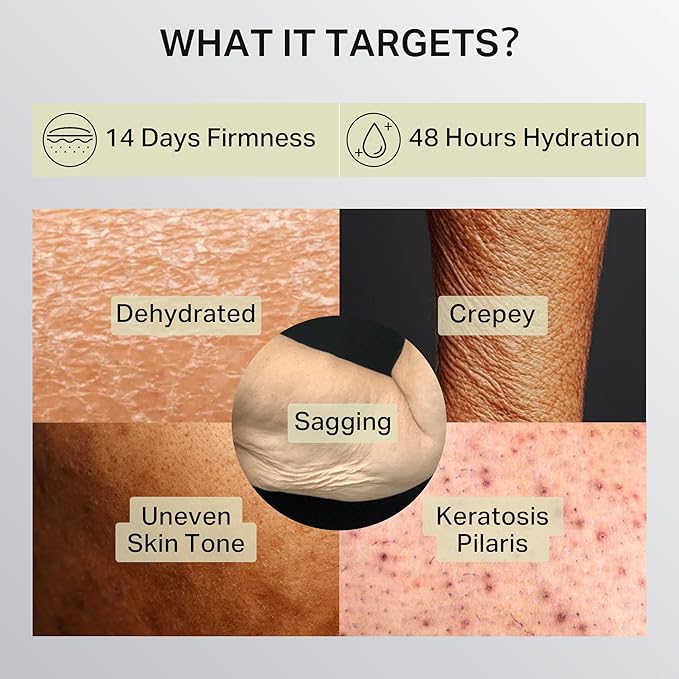 Ultra-Size Firming Retinol Body Lotion for Crepey Skin & Keratosis Pilaris with 0.05% Retinol, AHA, Collagen, Body Cream, Anti Aging Moisturizer 10.14 fl oz-BrightBean Baby