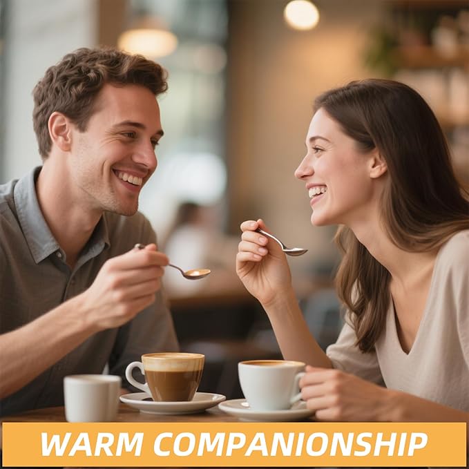 8 Pieces Heavy Duty Teaspoons Set,Tea Spoons Silverware,Food Grade Stainless Steel Dessert Spoons,Mirror Polished and Dishwasher Safe