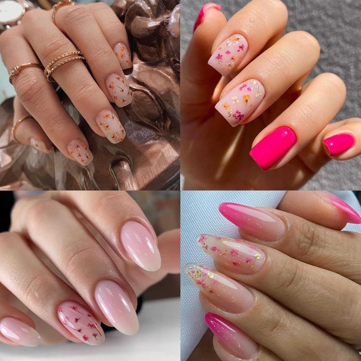 1 Boxes Dried Flowers for Nail Art,Colorful Dry Flowers Mini Real Natural Flowers Nail Stickers DIY Mini Mix Flower Petals Nail Art Supplies for Summer Acrylic Nails Design Manicure Accessories-BrightBean Baby