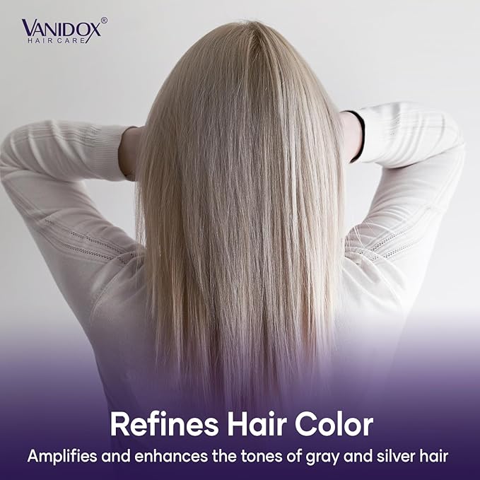 Brass Toning Purple Shampoo for Grey and Silver Hair, Infused with Purple Pigment, Sulfate Free Shampoo for Gray and Silver Hair (16 fl oz)-BrightBean Baby