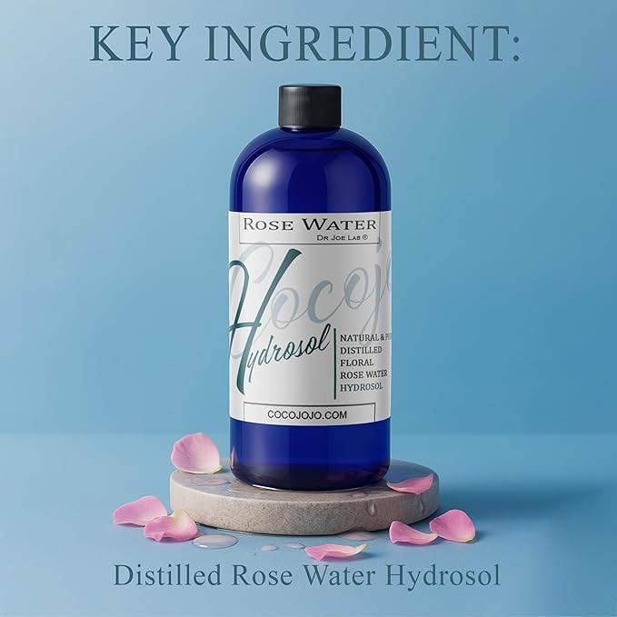 Rose Hydrosol Water Spray Toner 32 oz for Face Hydrating Mist Hydration Pure & Natural Rosewater Hydrosol All Skin Types Face Skin Pores Body Locs Cleansing Bulk Refill COCOJOJO - Packaging May Vary-BrightBean Baby