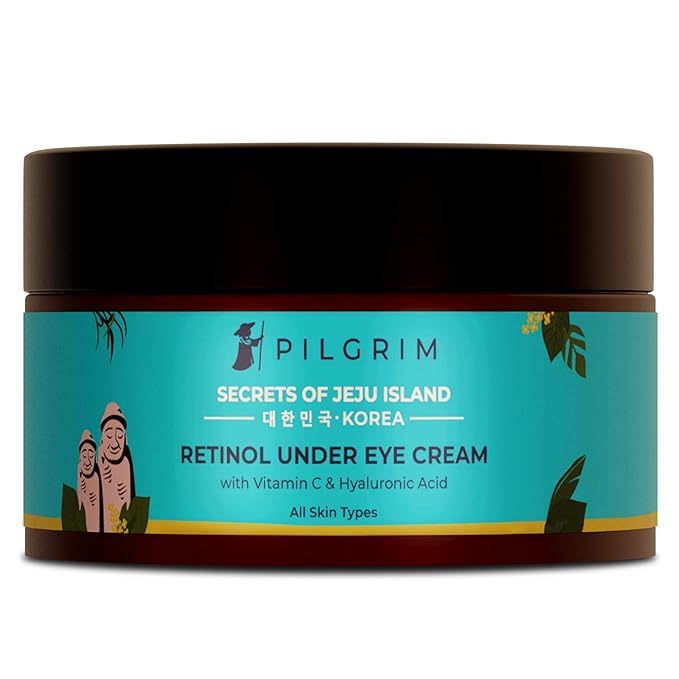 Pilgrim Korean Retinol Under Eye Cream | Infused with Vitamin C & Hyaluronic Acid | Redensify & Vitalized Skin | Eliminates Dark Circles & Wrinkles | Provides Youthful Skin | 1.06 Oz/50g-BrightBean Baby