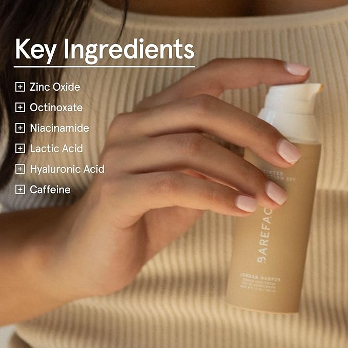 Barefaced Tinted Protection SPF 50+ – Broad-Spectrum Sunscreen with Zinc Oxide, Niacinamide & Hyaluronic Acid – Oil-Free UV Protection, Hydration & Anti-Aging with Universal Tint (60ml)-BrightBean Baby